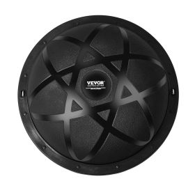VEVOR Half Exercise Ball Trainer, 23 inch Balance Ball Trainer, 660 lbs Capacity Stability Ball, Yoga Ball with Resistance Bands and Pump (Color: BLACK, Top Non-Slip Texture: Grain Pattern)